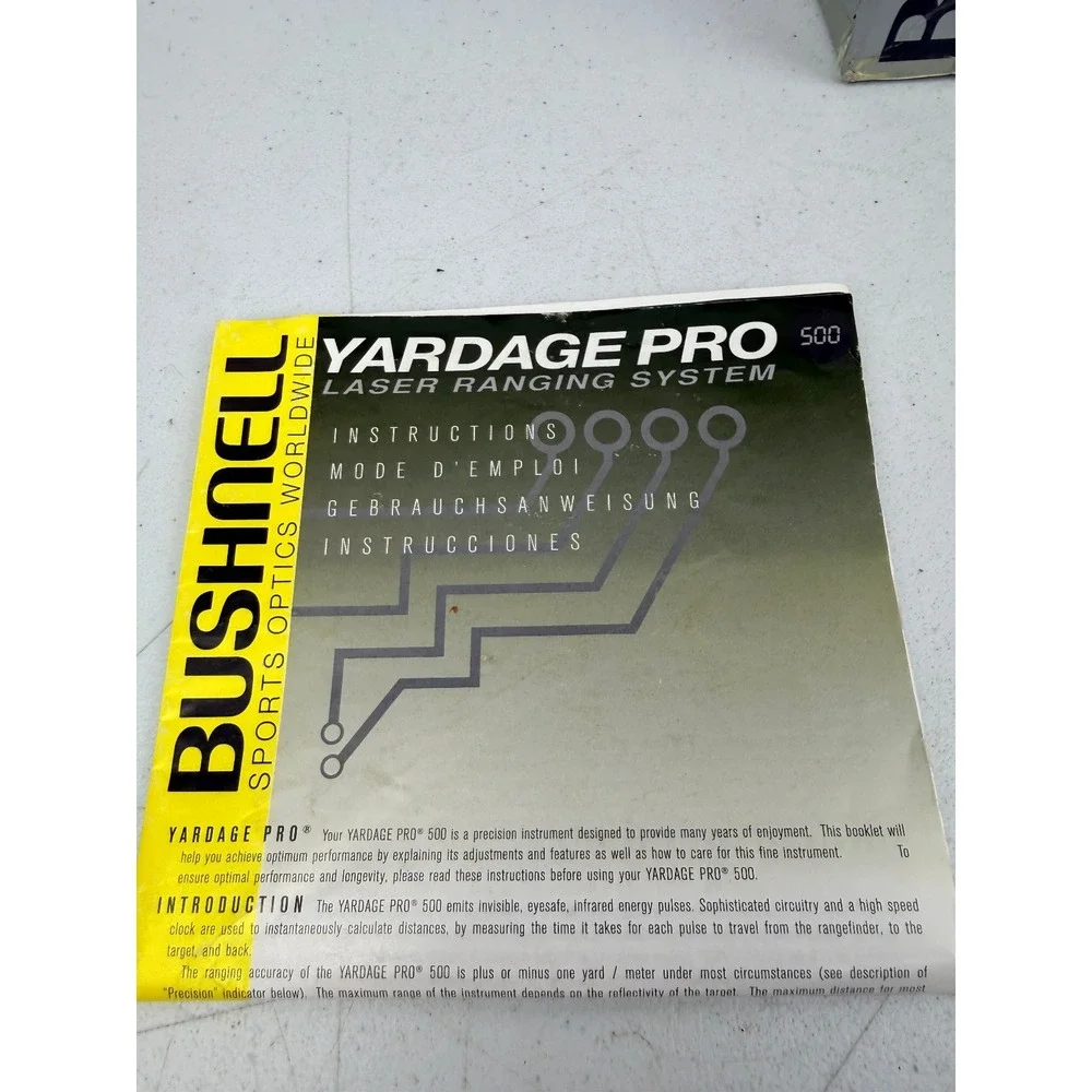 BUSHNELL Yardage PRO 500 Rangefinder USA With Bag Tested Works Great BX